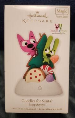 2010 Hallmark Ornament "Goodies for Santa", NIB, Hoops & Yoyo